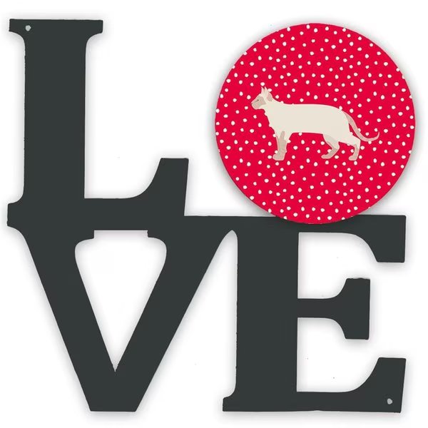 11.5 x 11.75 in. Tonkinese No.2 Cat Love Metal Artwork Wall Decor, Carolines Treasures, Mfr#: CK5724WALV